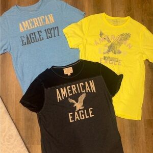 American Eagle Outfitters Men's Tees - Blue, Yellow, Black